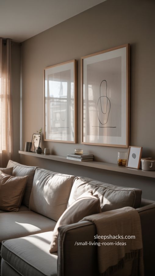 Minimalist Wall Art Adding Style to Small Living Room