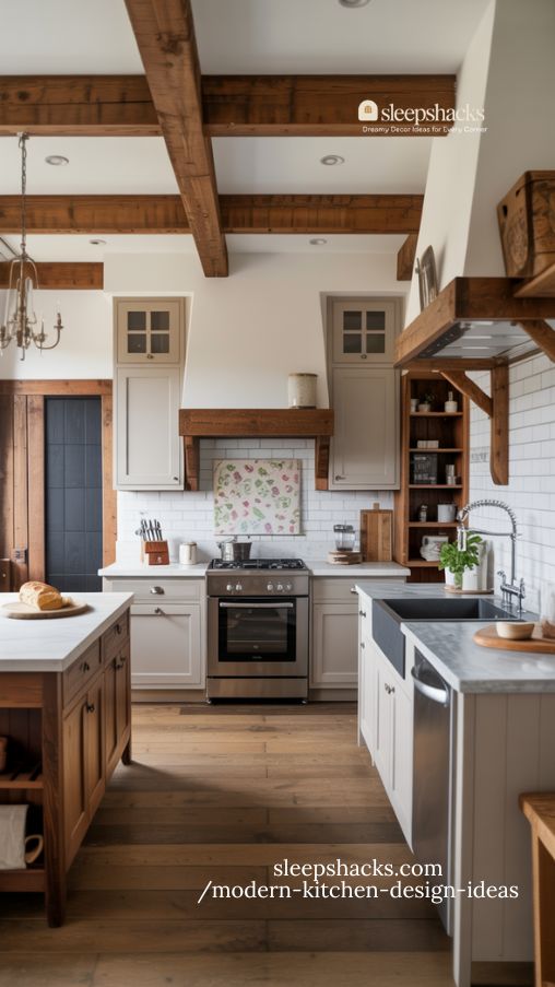 Modern Farmhouse Kitchen with Contemporary Touches