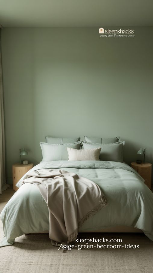 Monochromatic Sage Green Bedrooms