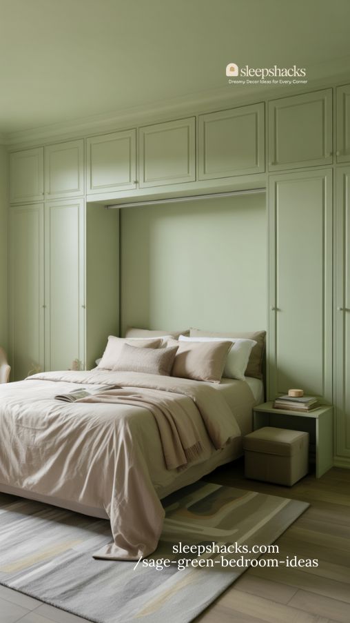 Multi-Functional Bedrooms in Light Sage