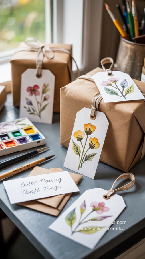 Nature-Inspired Art Tags for Thoughtful Spring Gifts