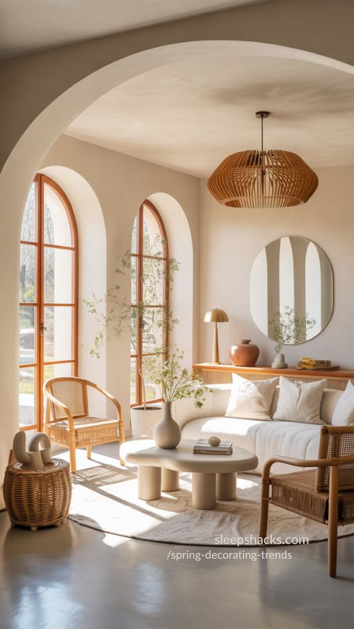 Organic Shapes in Furniture and Decor for Spring Interiors