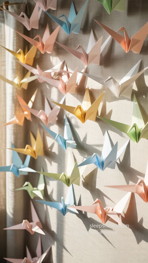 Origami Spring Birds for Light and Playful Wall Art