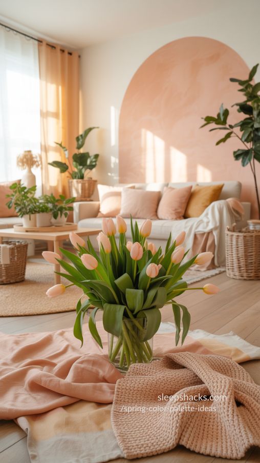 Peachy Tulips Warm and Inviting Spring Colors