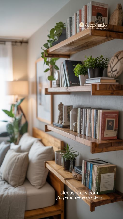 Rustic Floating Shelves
