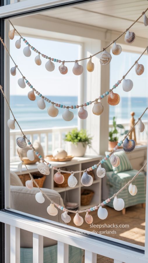 Seashell Garland Bringing Coastal Spring Charm Indoors