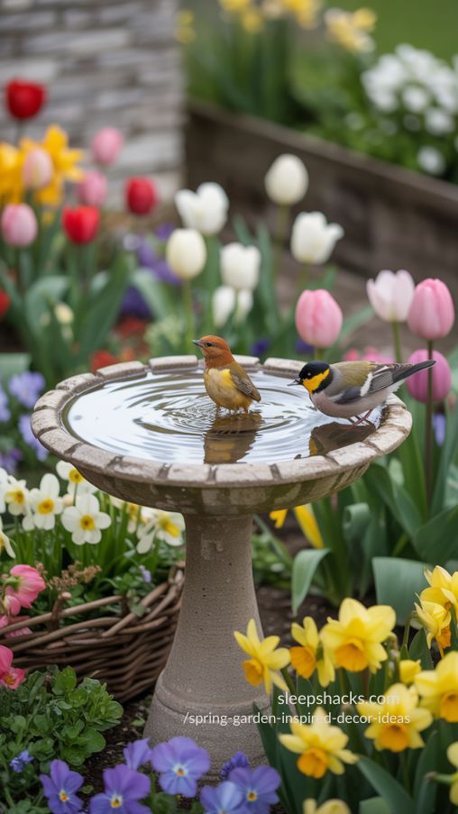 Seasonal Bird Baths – Spring Garden Decor That Brings Life