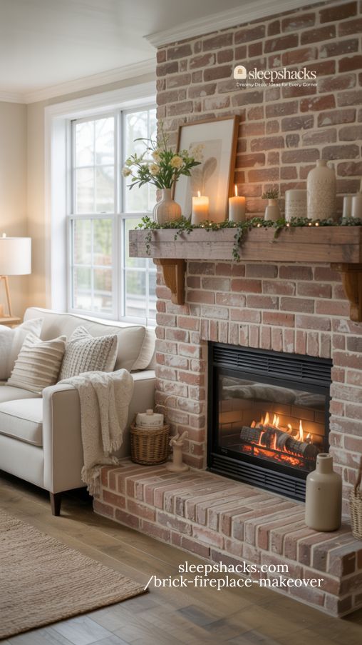 Seasonal Brick Fireplace Styling Tips for Cozy Living Rooms