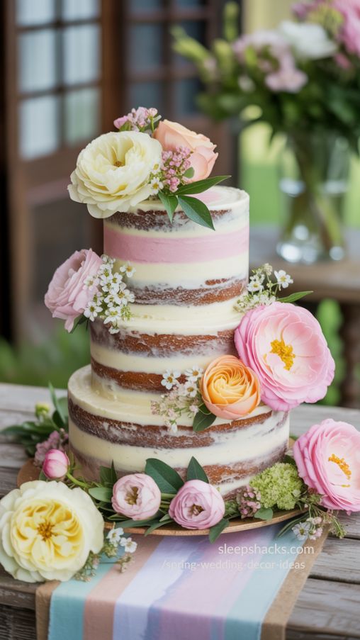 Seasonal Wedding Cakes with Fresh Spring Flavors and Florals