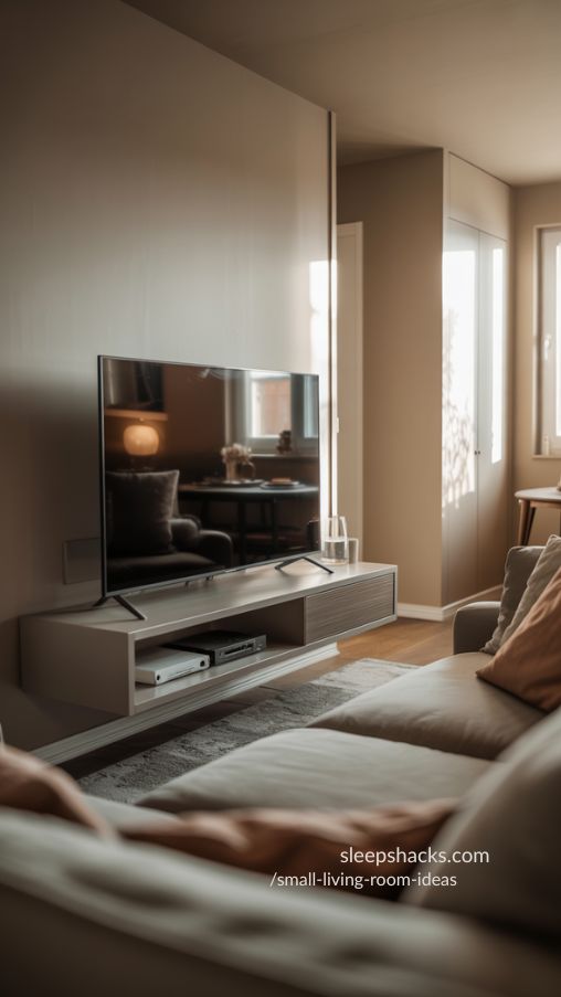 Smart TV Placement Maximizing Space in Small Living Room