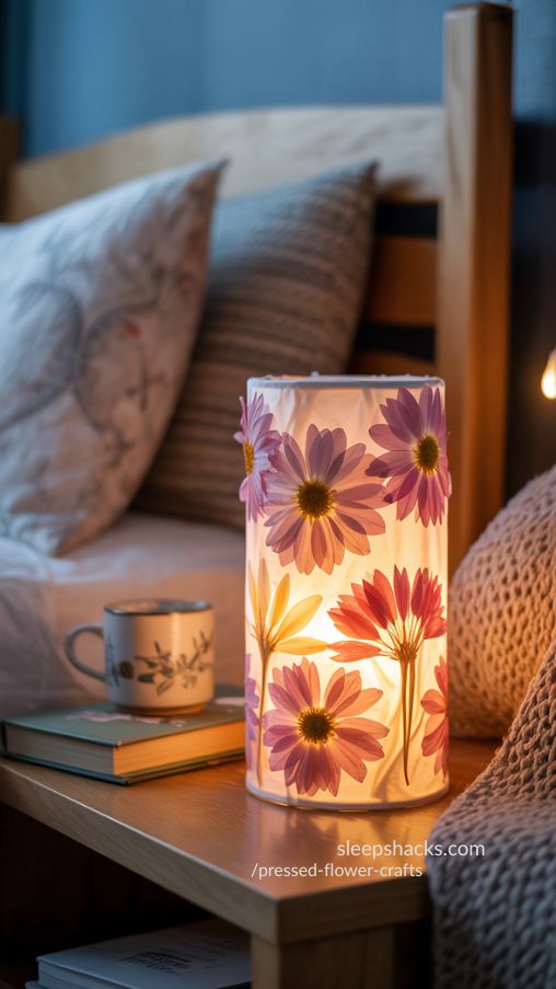 Softly Glowing Pressed Flower Night Lights for Cozy Home Decor