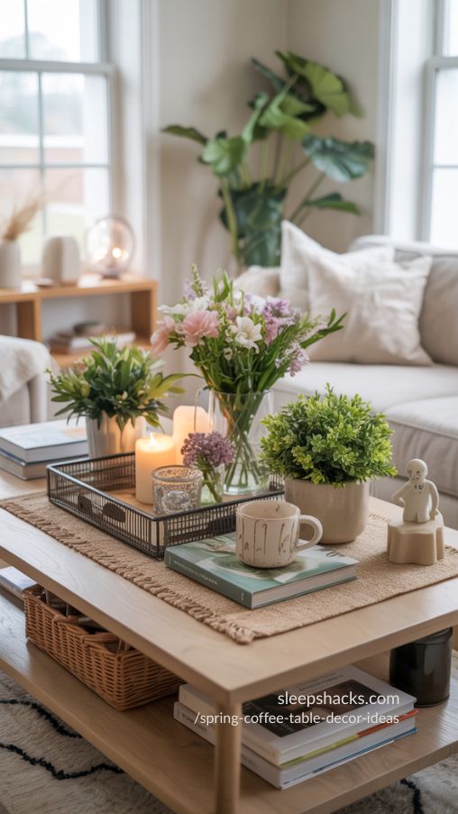 spring-coffee-table-decor-ideas