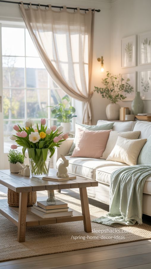 Spring Home Decor Ideas: Fresh Flowers & Airy Linens Refresh | Light & Joyful Seasonal Update