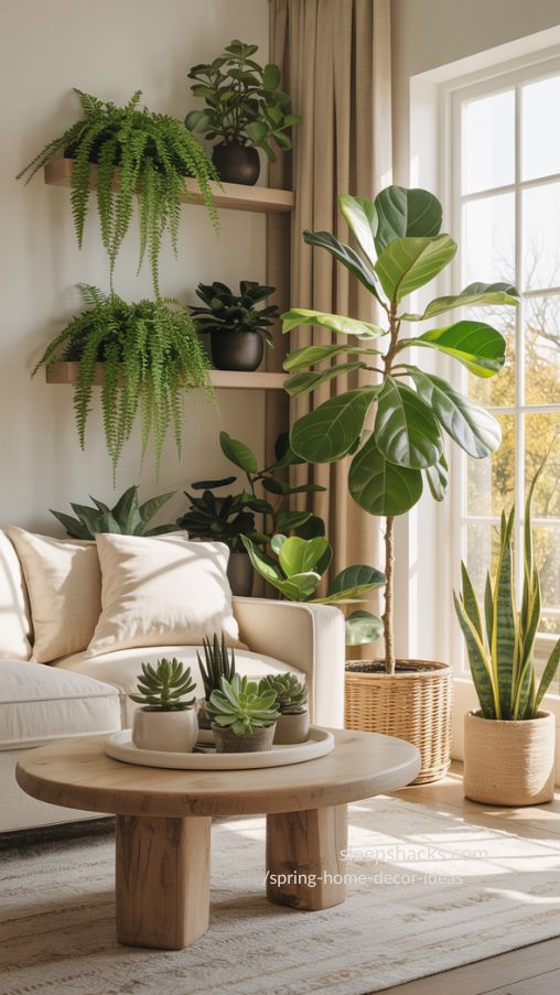 Spring Home Decor Ideas with Indoor Plants