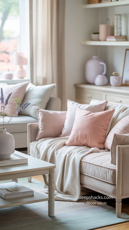 Spring Home Decor Ideas with Soft Pastel Accents