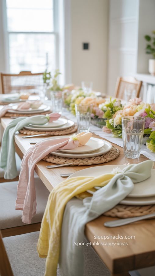 Spring Tablescapes Ideas Featuring Pastel Layers