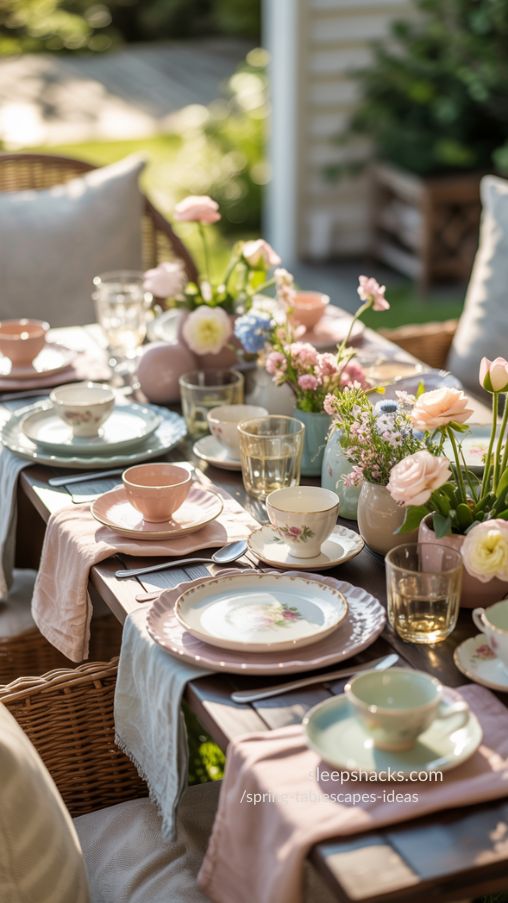 Spring Tablescapes Ideas for Tea Party Tables