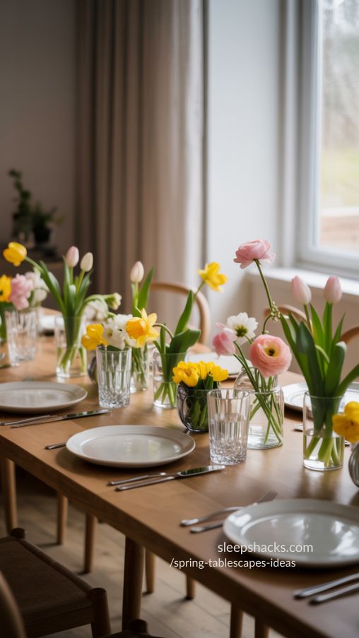 Spring Tablescapes Ideas with Seasonal Florals