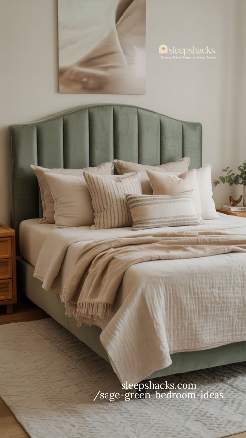 Statement Headboards in Sage Green