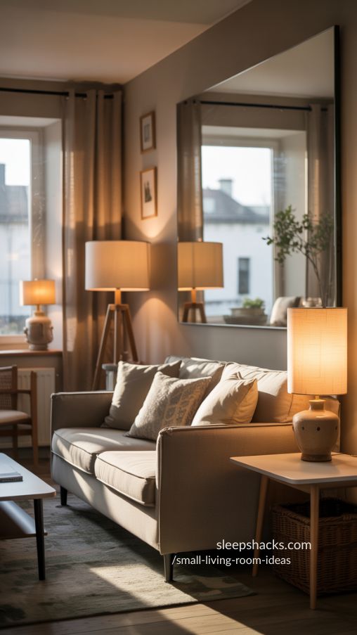 Strategic Layered Lighting for Small Living Room