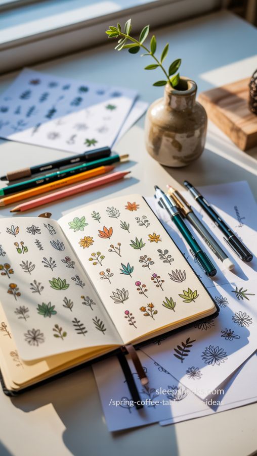 Tiny Plant Doodle Collections for Playful Spring Botanical Inspiration