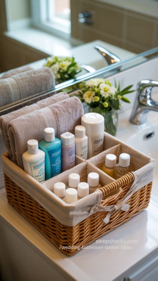 Travel-Size Toiletries Wedding Basket Convenience in Compact Form