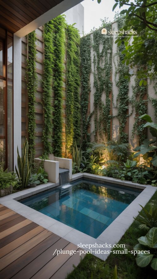 Vertical Garden Plunge Pool Design for Small Backyards