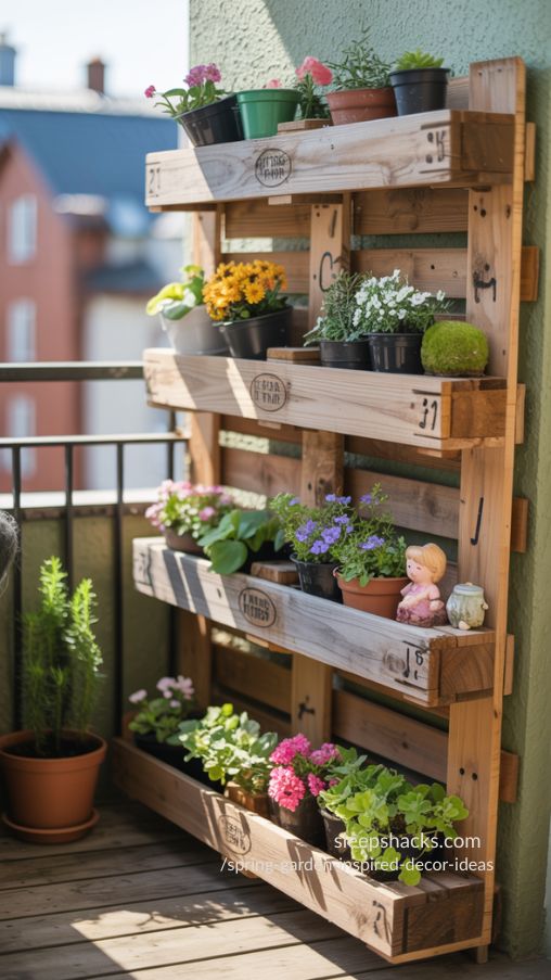 Vertical Pallet Gardens – DIY Small-Space Spring Decor