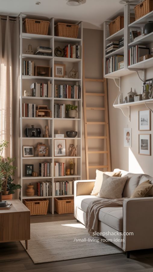 Vertical Storage Solutions Maximizing Space in Small Living Room