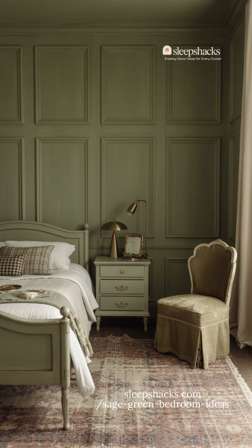 Vintage-Inspired Sage Green Bedrooms