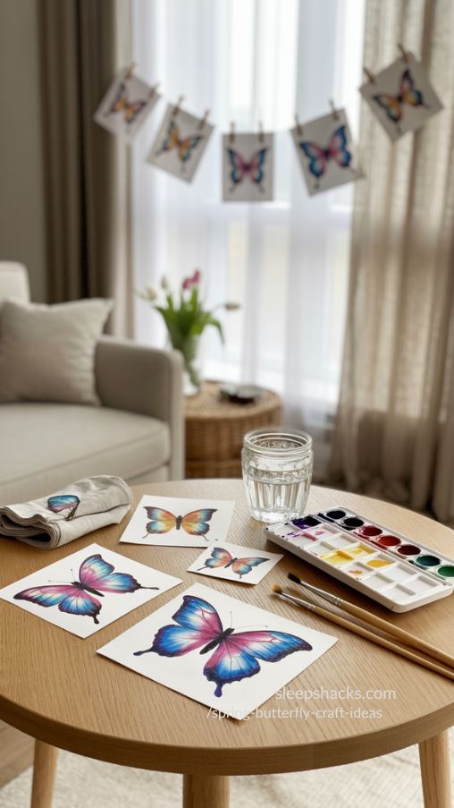 Watercolor Butterflies Craft Kit for Serene Spring Home Decor