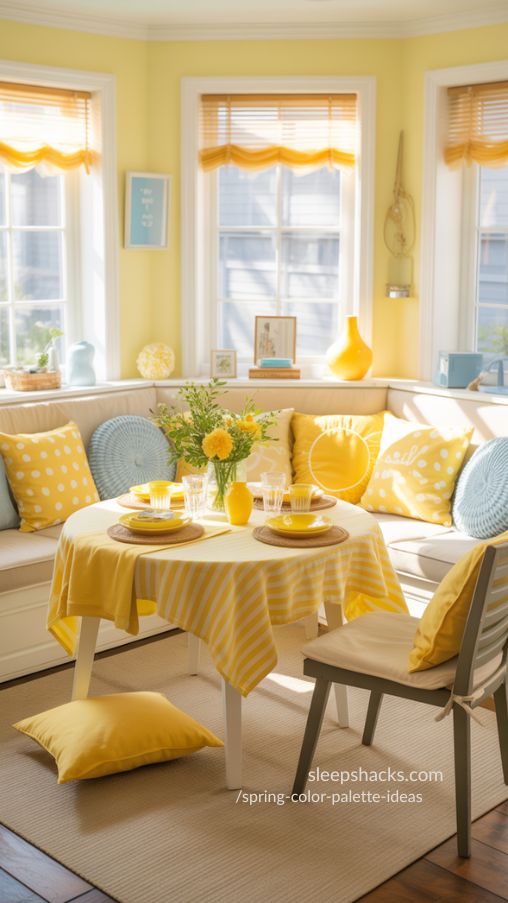 Yellow Summer Sunshine and Sky Blues