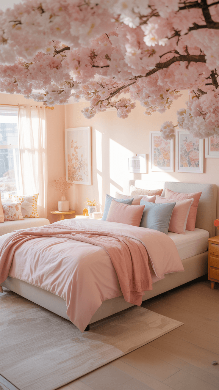 Cherry Blossom Sky Romantic Spring Pastels