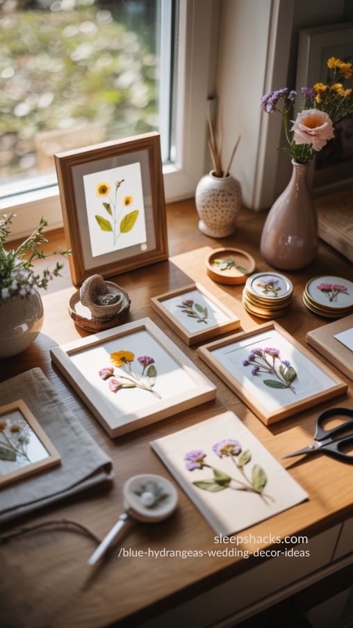pressed flower crafts cozy DIY home decor