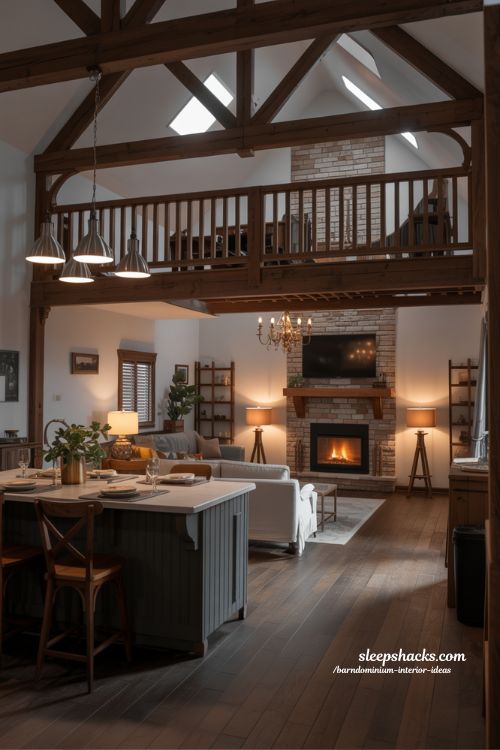 Accent Lighting Barndominium Interior