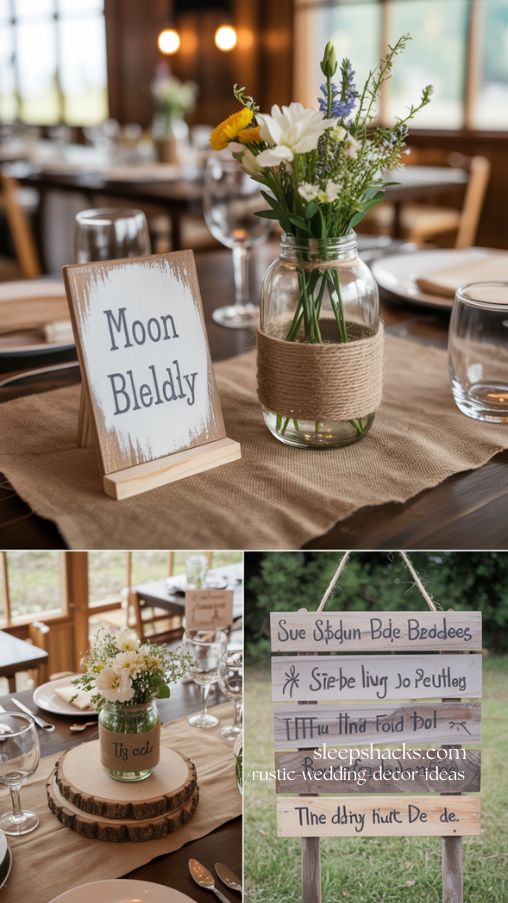 Affordable Rustic Wedding DIY Projects