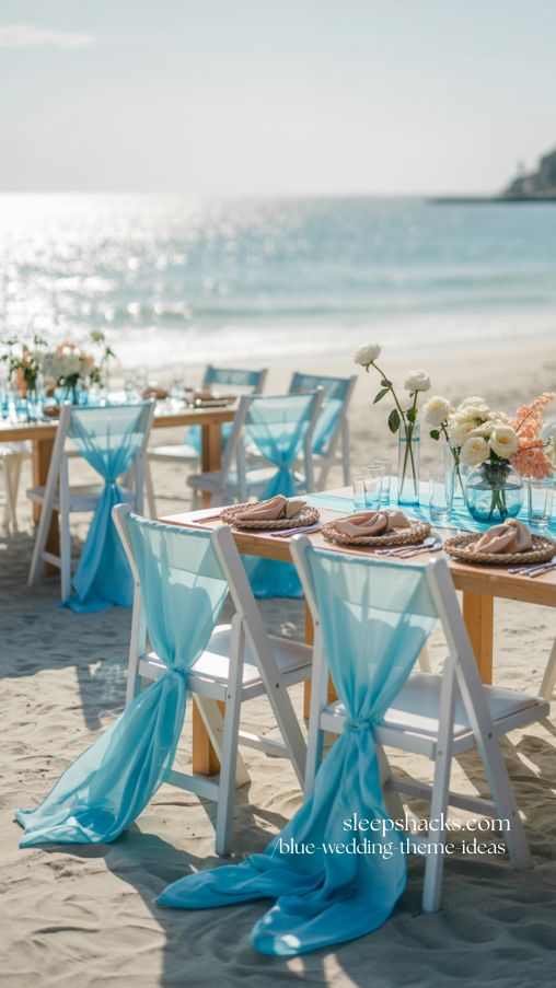 Aqua Blue Beach Wedding Theme for Soft Coastal Vibes