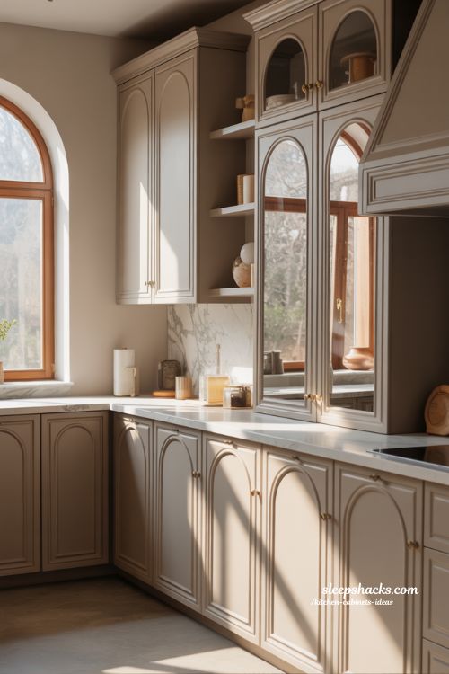 Architectural Kitchen Cabinets Ideas with Elegant Arched Designs