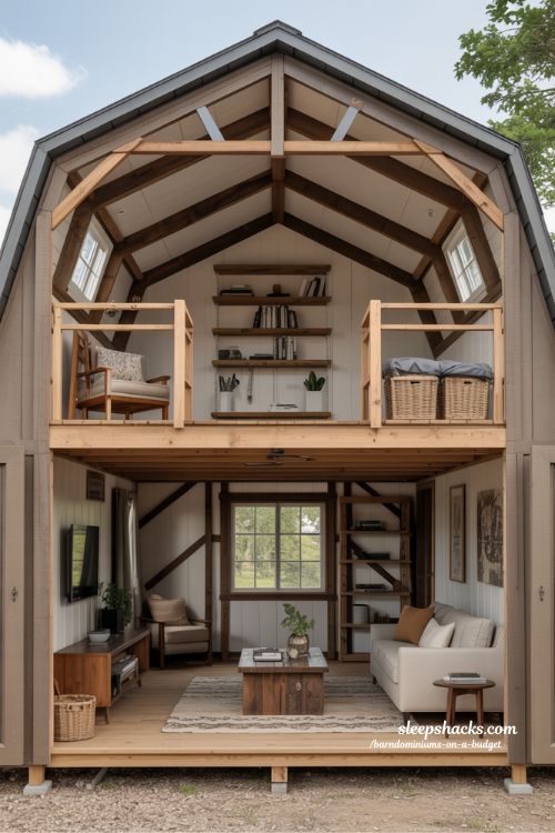 Barndominium Loft Space for Storage and Flexibility