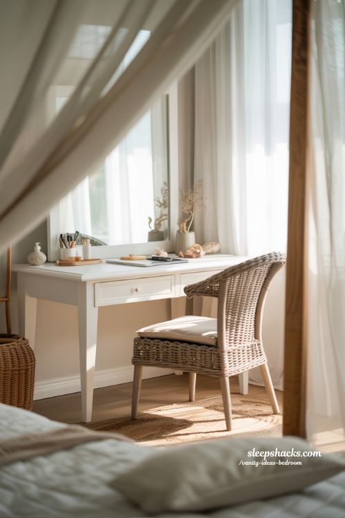 Beach House Bedroom Vanity Ideas Airy Coastal Inspired Setup