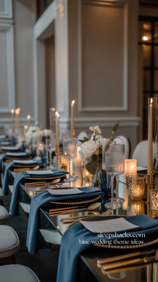 Blue and Gold Wedding Theme for Timeless Luxury