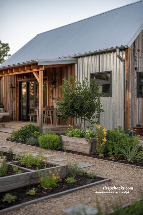 Budget Friendly Barndominium with Simple Landscaping