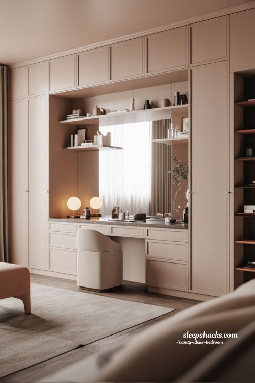Built In Bedroom Vanity Ideas Custom Functional and Elegant Setup
