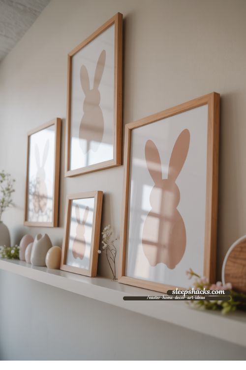 Bunny Silhouette Easter Wall Art