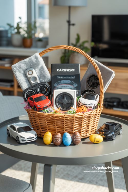 Car Enthusiast Easter Basket Personalized Gift for Him