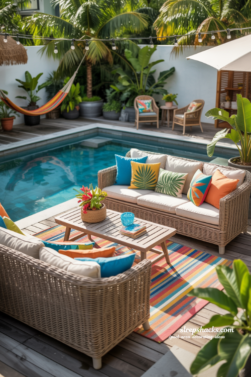 Caribbean-Style Getaway Pool Deck Ideas for Tropical Island Vibes