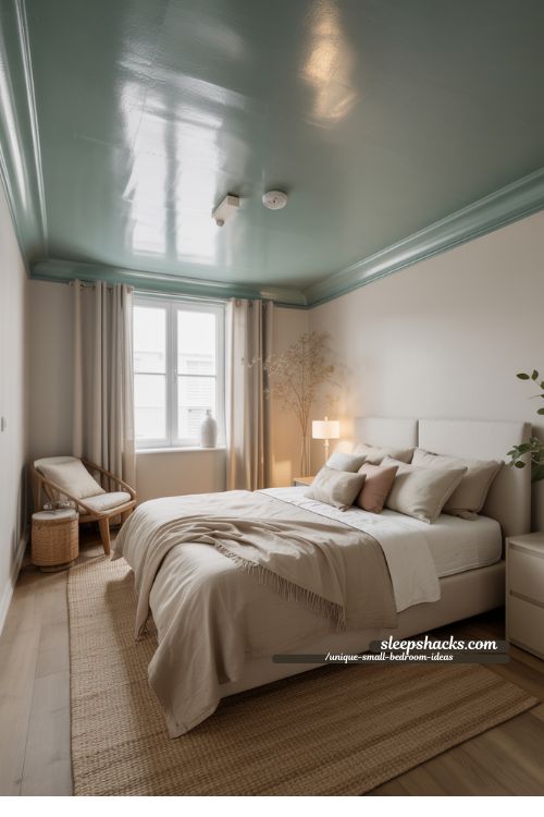 Ceiling Paint Tricks for Taller-Looking Small Bedrooms
