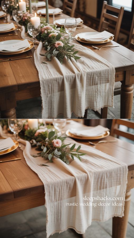 Cheese Cloth Table Runners for Effortless Style