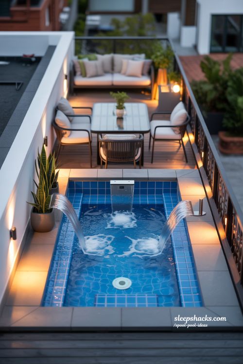 Cocktail-Style Spool Pool Perfect for Entertaining in Small Spaces