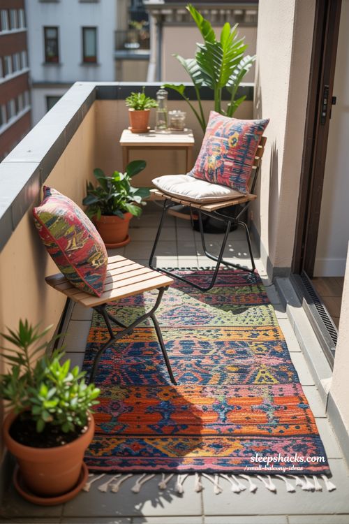 Colorful Balcony Rugs for Personality
